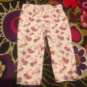 3/$9 Garanimals Girls 6-9M Floral Glitter Pants